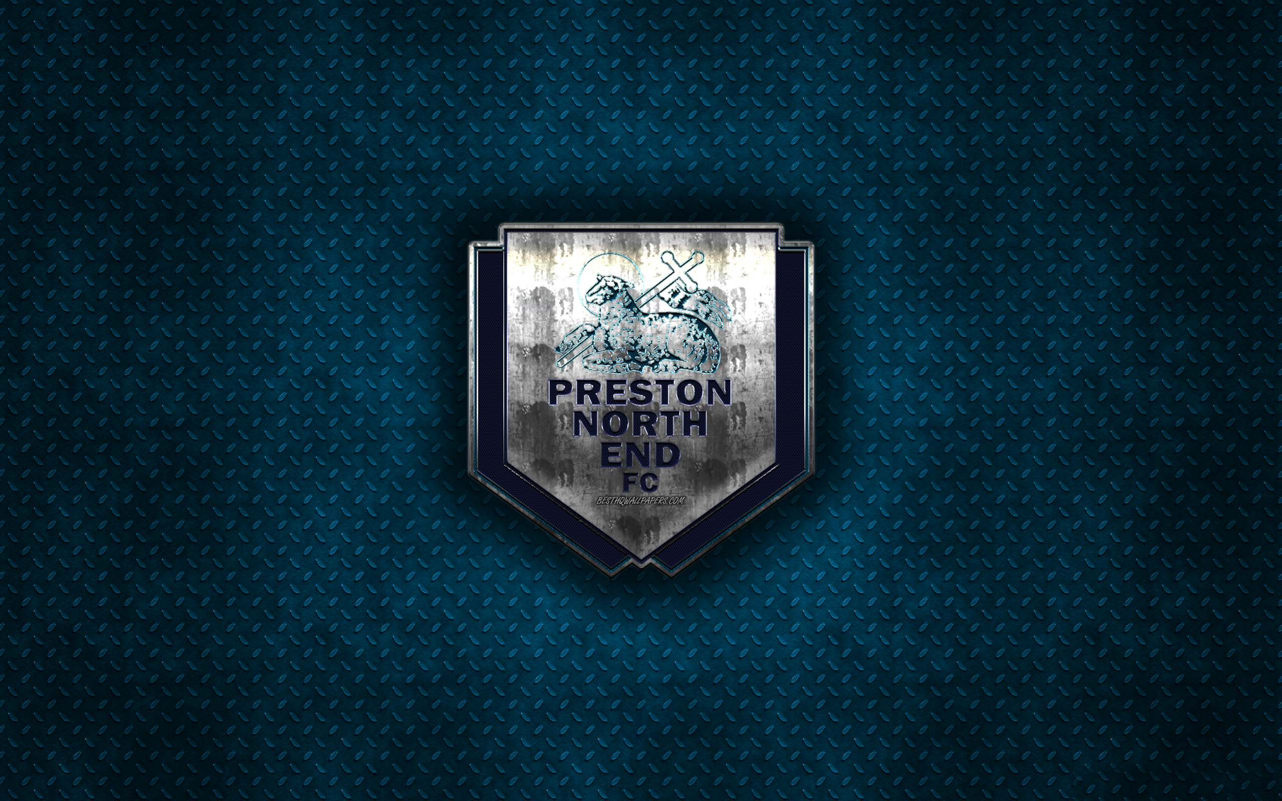 Preston North End Fc, English Football Club, Blue Metal - Emblem - HD Wallpaper 