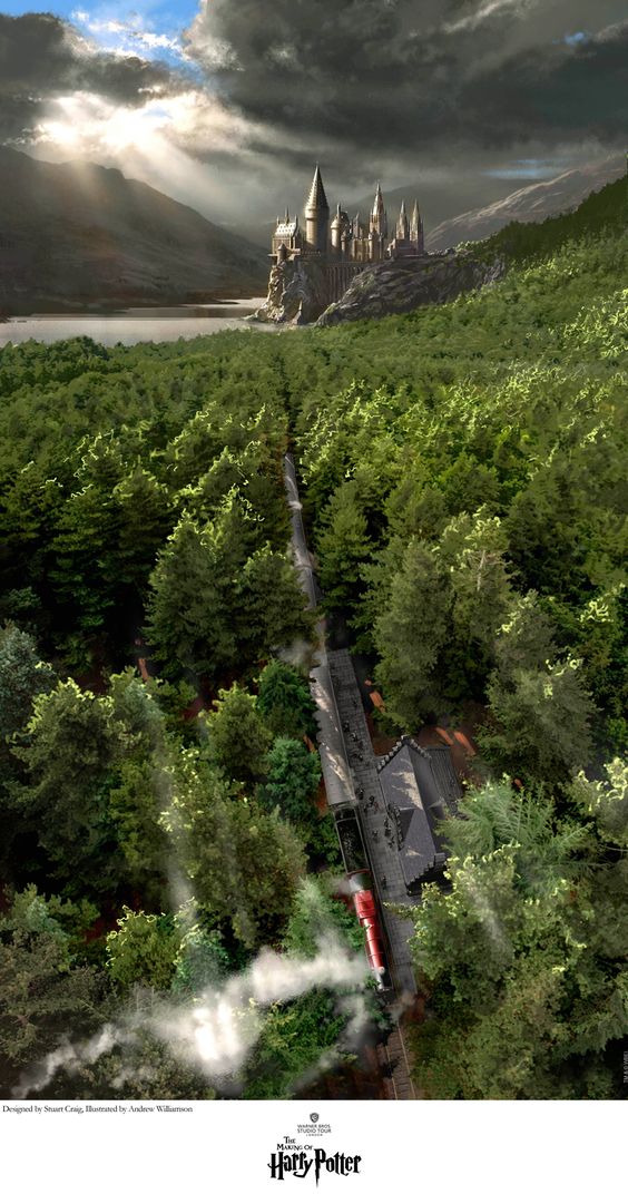 Harry Potter, Hogwarts, And Wallpaper Image - Harry Potter Hogwarts Express Art - HD Wallpaper 