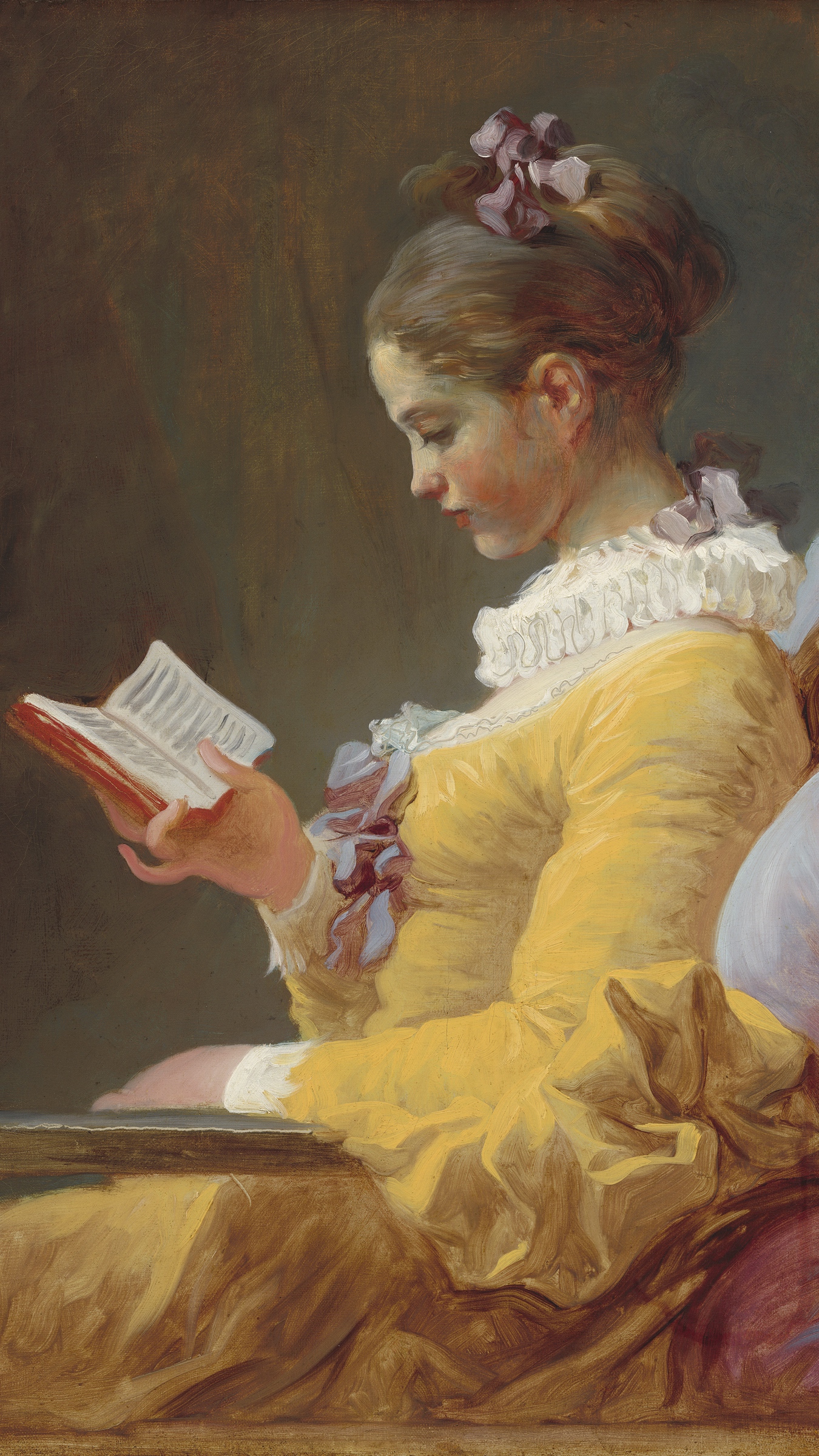 Wallpaper Jean-honore Fragonard, A Young Girl Reading, - Jean Honoré Fragonard - HD Wallpaper 