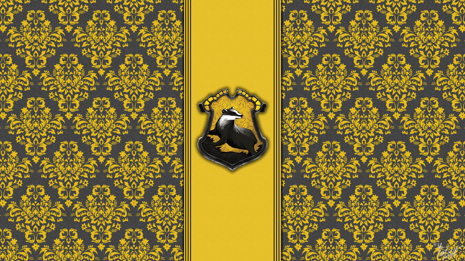 House Hufflepuff Wallpaper Hogwarts Paper Art Theladyavatar - Hufflepuff Background - HD Wallpaper 