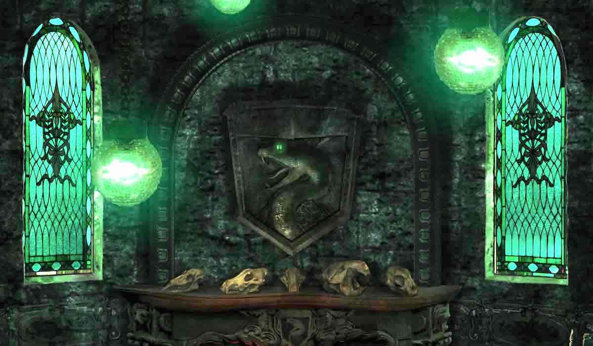 Slytherin Common Room From Harry Potter Pottermore - Slytherin Common Room Pottermore - HD Wallpaper 