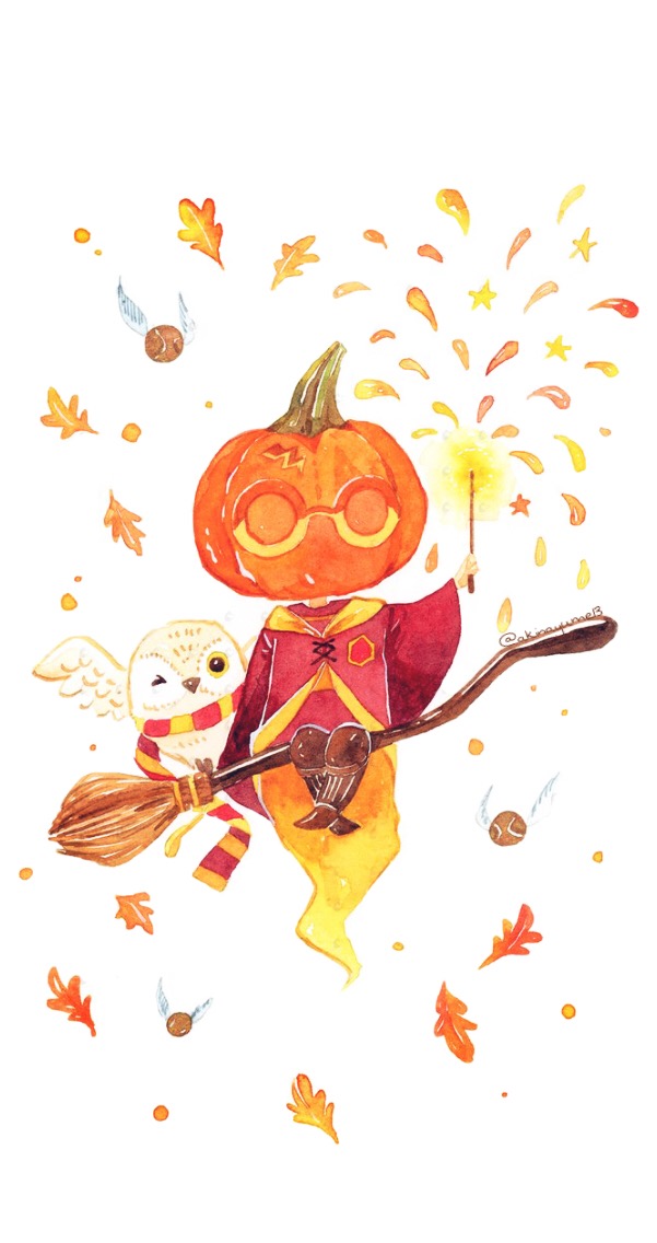 halloween #harrypotter #autumn #quidditch #hogwarts - Illustration -  601x1136 Wallpaper 