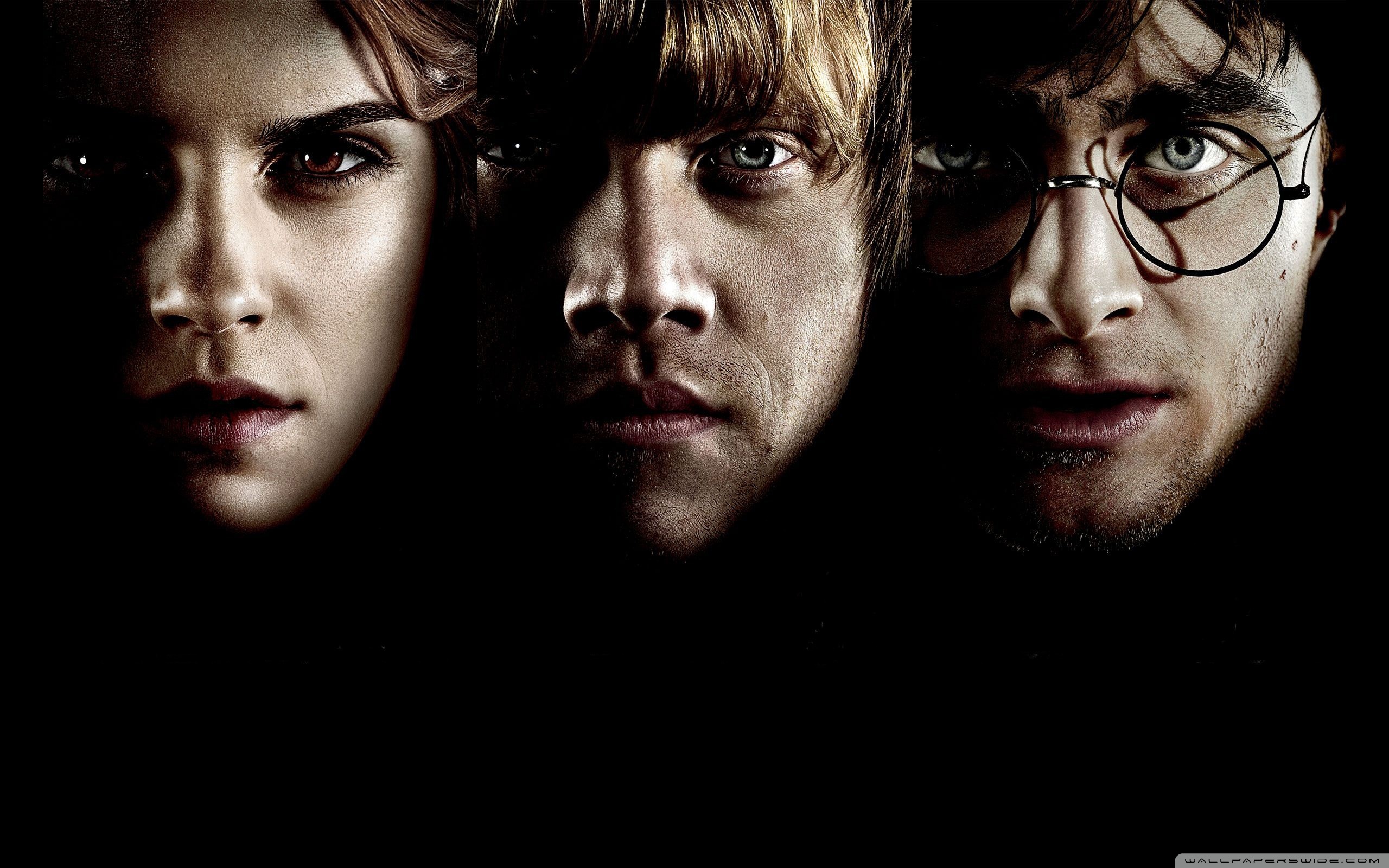 Harry Potter Wallpaper Harry Ron And Hermione - HD Wallpaper 