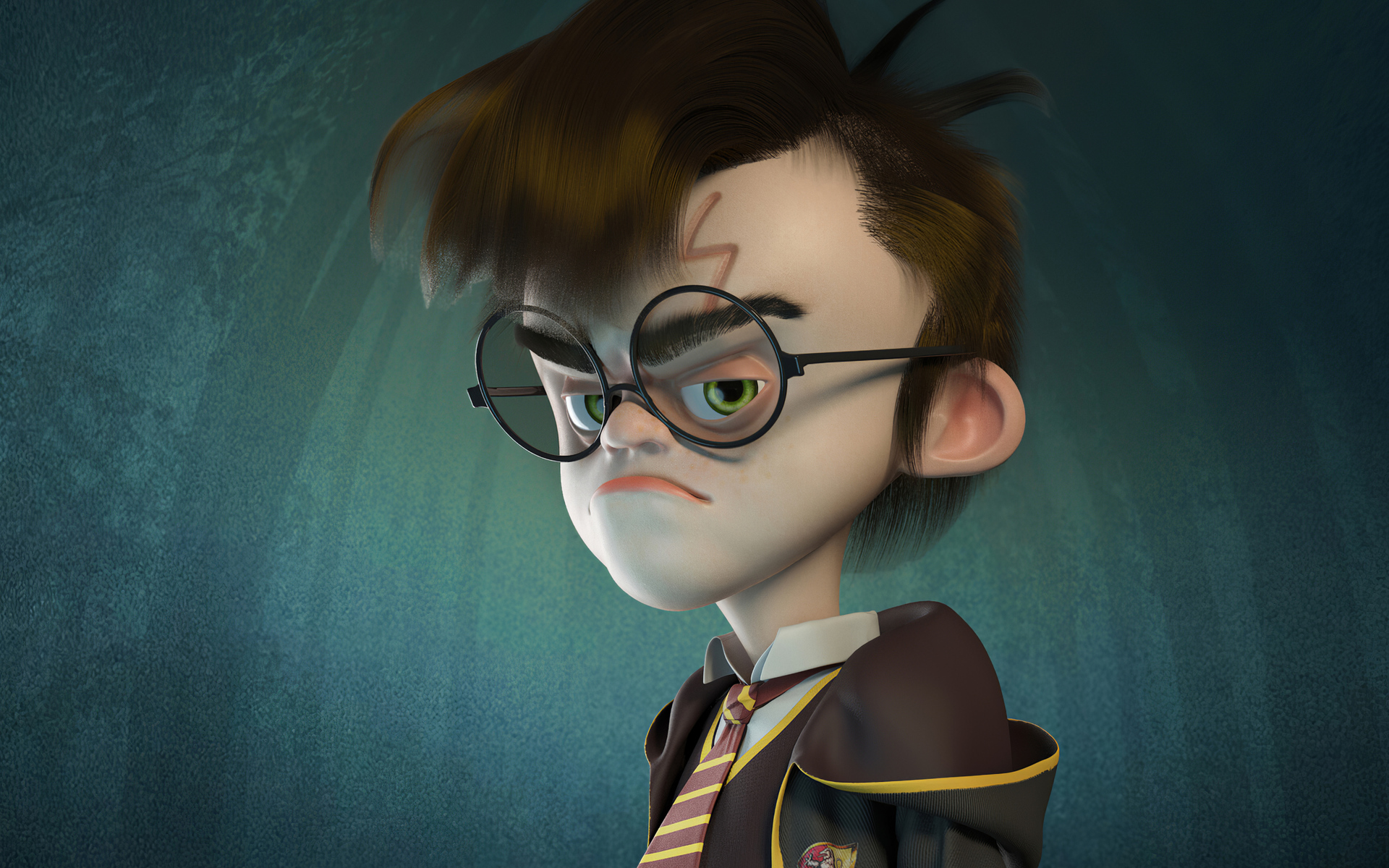 Harry Potter Cartoon Wallpaper - HD Wallpaper 