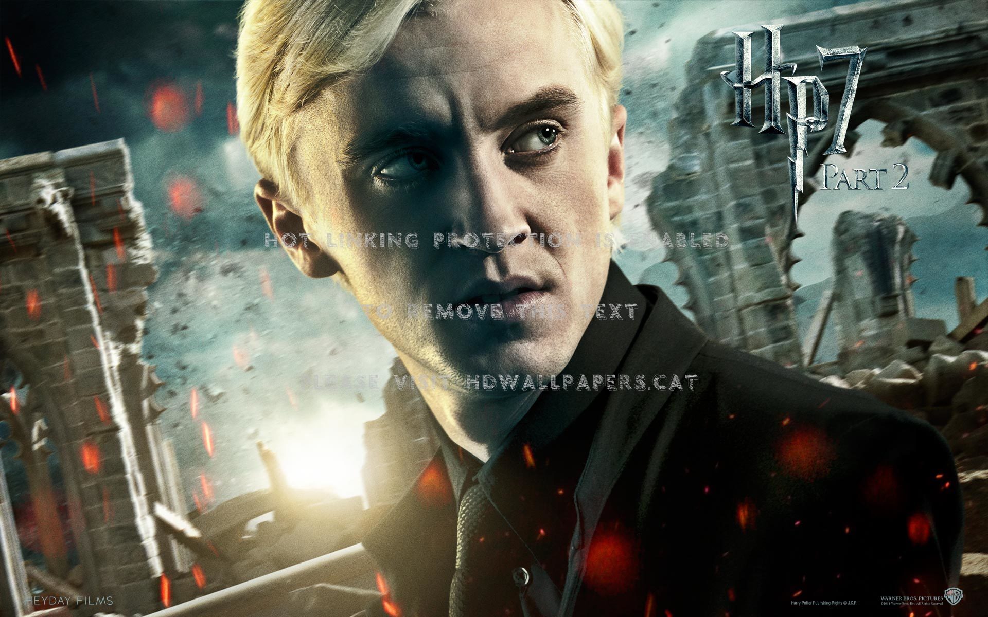 Draco Harry Potter Deathly Hallows Hogwarts - Draco Malfoy Harry Potter And The Deathly Hallows Part - HD Wallpaper 