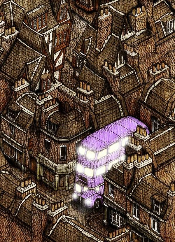 Harry Potter Knight Bus Art - HD Wallpaper 