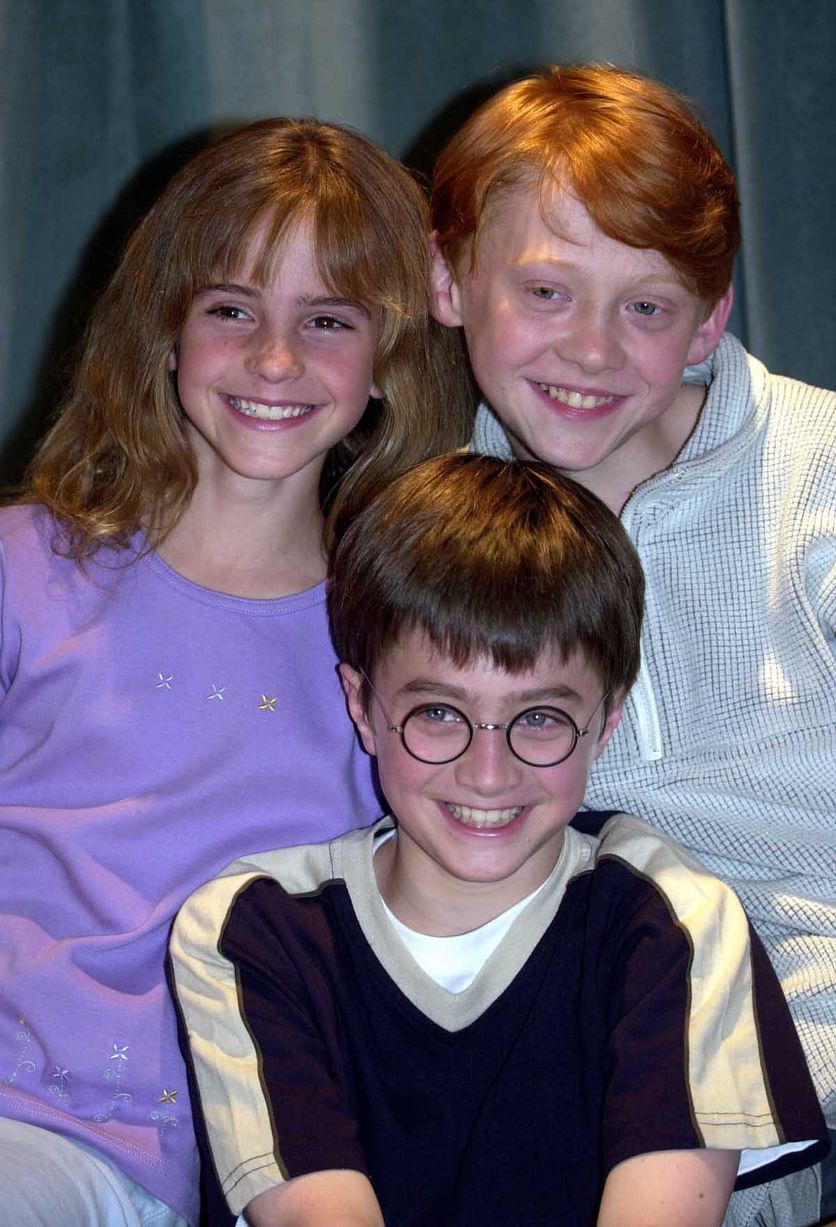 Emma Watson, Daniel Radcliffe And Rupert Grint Are - Young Ron Weasley Harry Potter And Hermione Granger - HD Wallpaper 