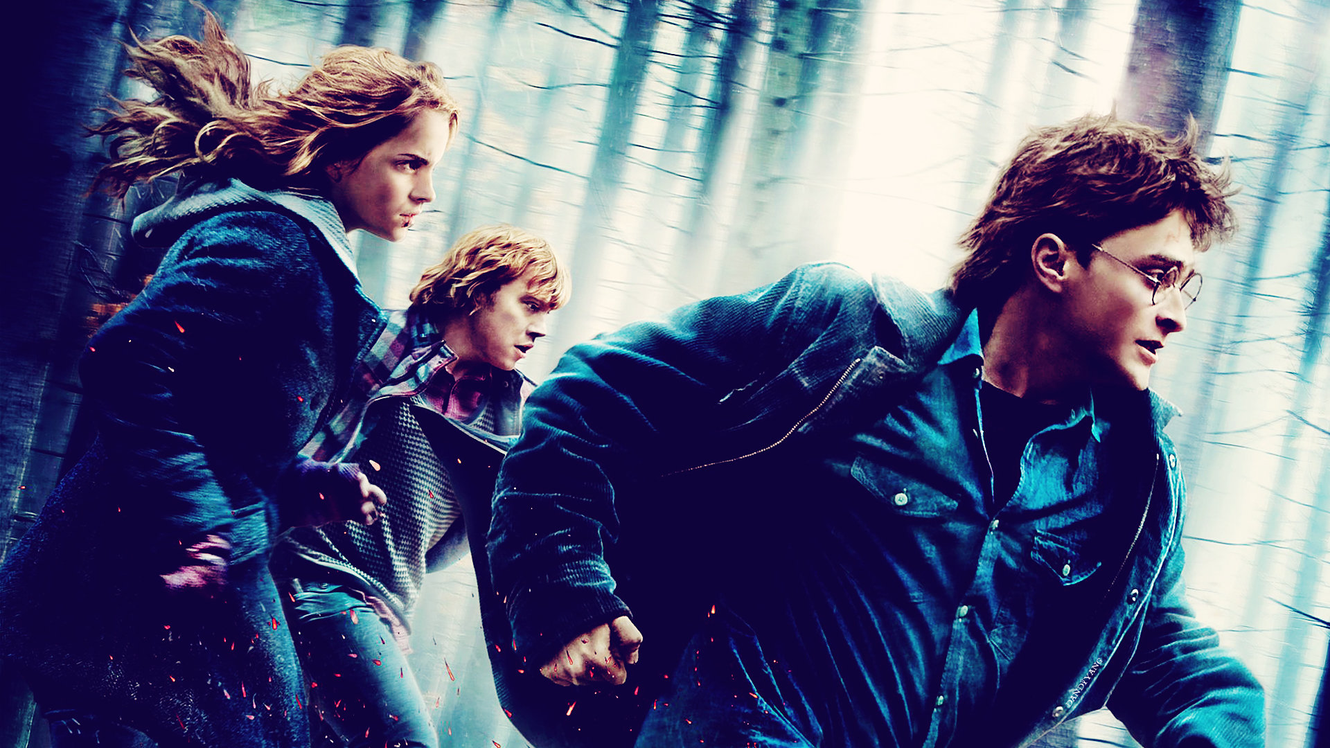 Download Full Hd Harry Potter And The Deathly Hallows - Harry Potter And The Deathly Hallows Running - HD Wallpaper 