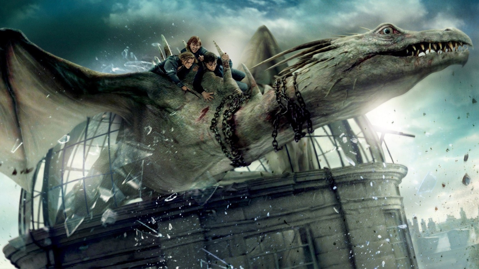 Harry Potter With Dragon - HD Wallpaper 