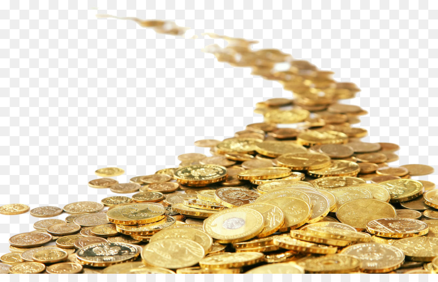 Transparent Gold Coins Background - HD Wallpaper 