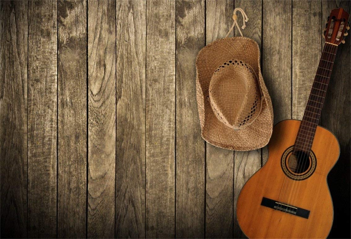 Cowboy Hat And Guitar - HD Wallpaper 