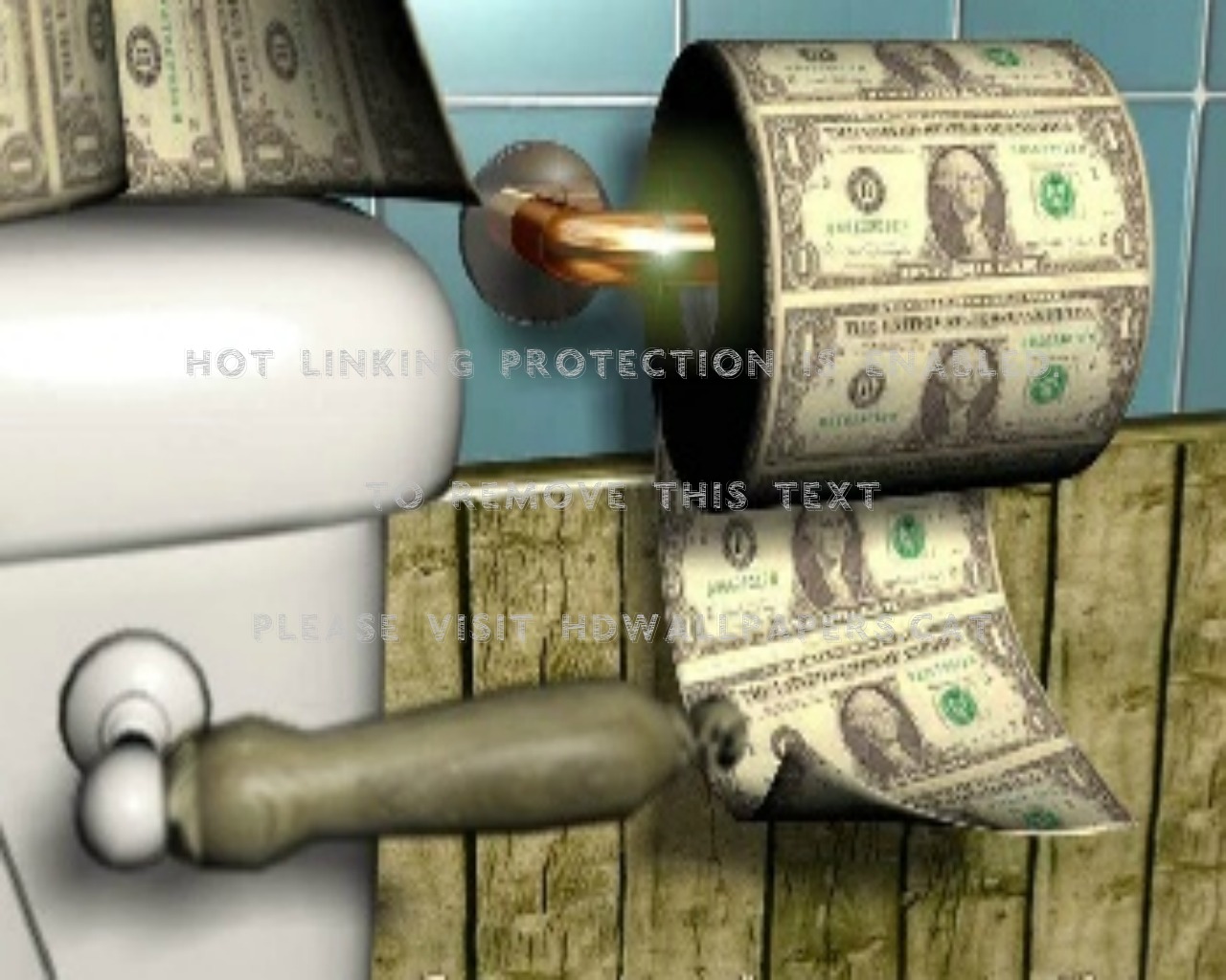 Dollar Toilet Paper Weird Bathroom 3d Money - Toilet Paper Money - HD Wallpaper 