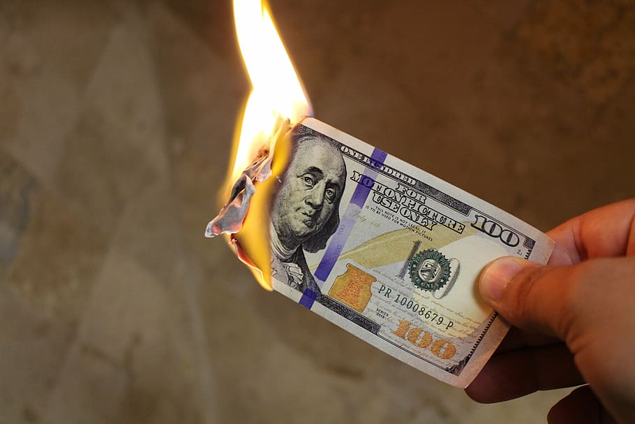 Burning Cash - HD Wallpaper 