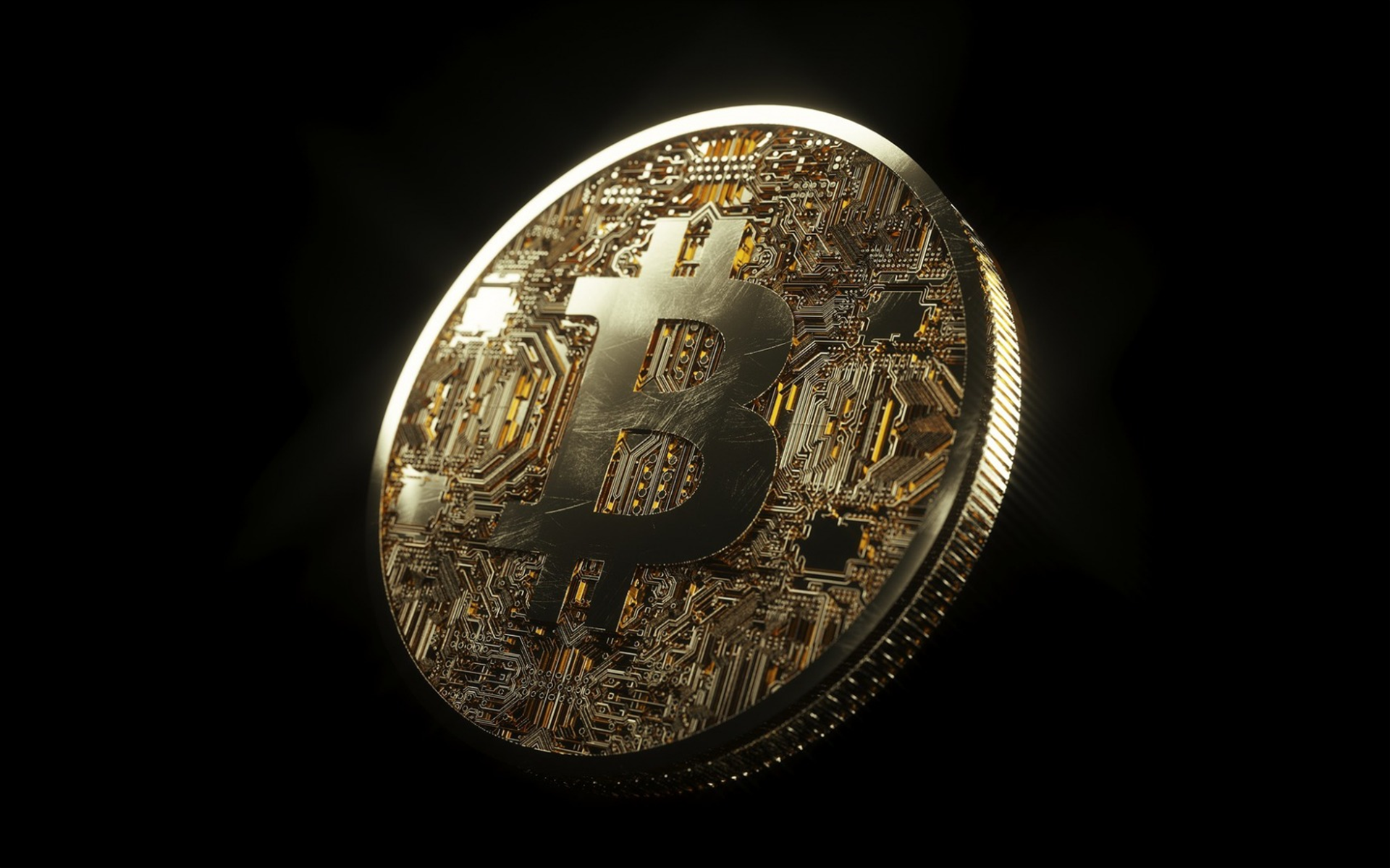 Bitcoin, Large Gold Coin, Bitcoin Sign, Crypto Currency, - Обои Биткоин - HD Wallpaper 