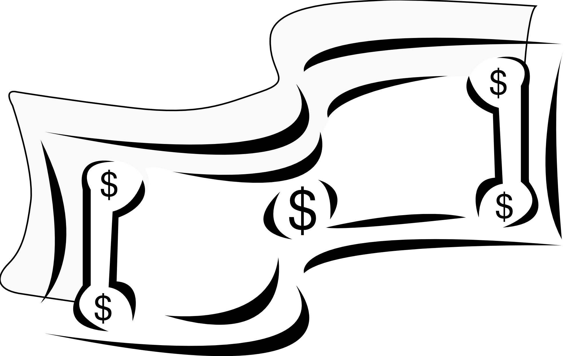 Vector Clip Art Geo Images - Black And White Dollar Bill Clipart - HD Wallpaper 