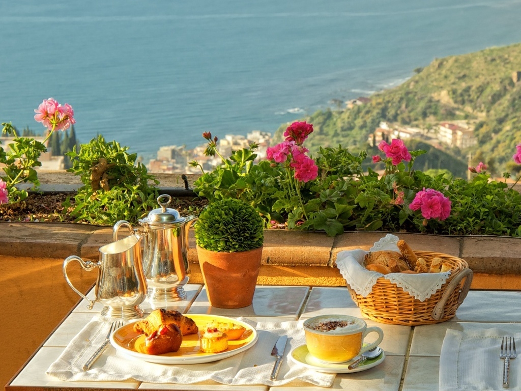 Good Morning With Beautiful Scene Hd Wallpaper Free - Good Morning Breakfast Gif - HD Wallpaper 