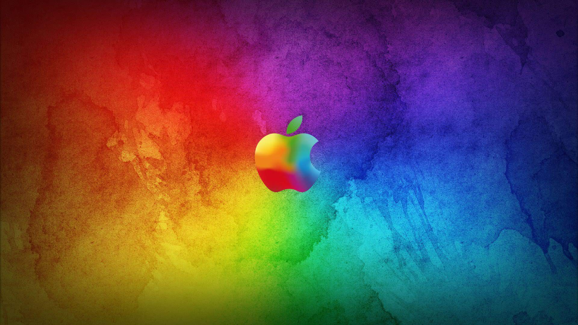 3d Hd Apple Wallpaper - Rainbow Background Hd - HD Wallpaper 