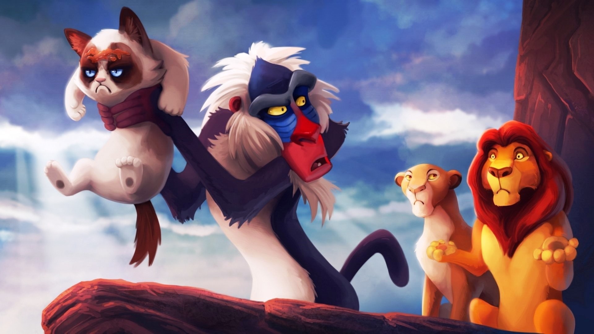 The Lion King Cartoons Monkey Wallpaper Disney Lion - Disney The Lion King Monkey - HD Wallpaper 