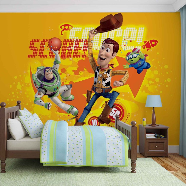 Toy Story Disney Wallpaper Mural - Disney Cars Mural - HD Wallpaper 