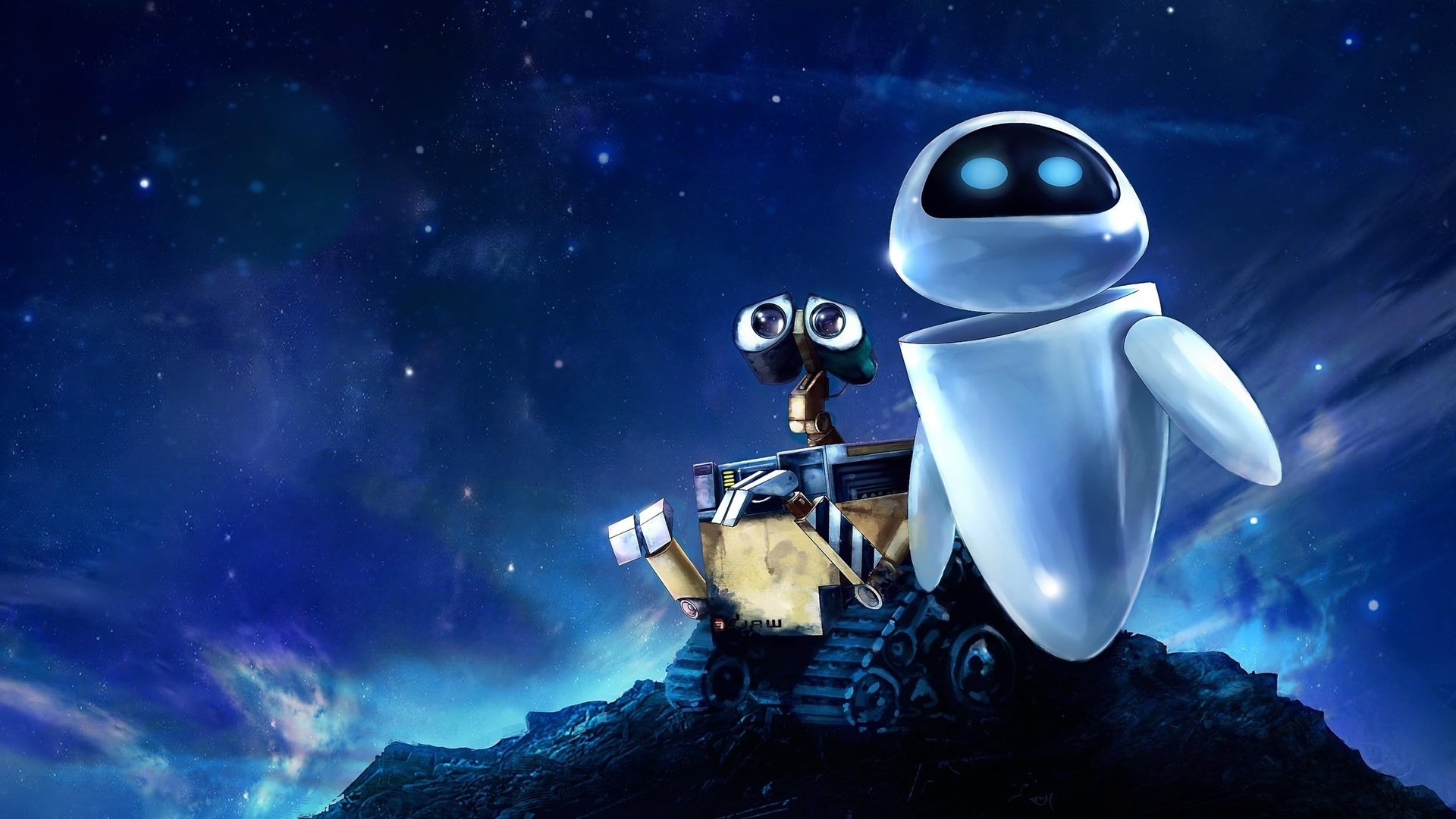 Wall E And Eve Background - HD Wallpaper 