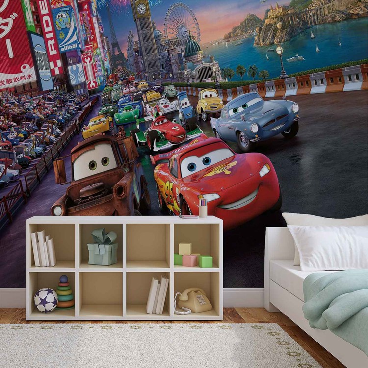 Disney Cars Lightning Mcqueen Mater Wallpaper Mural - Decoracion Del Rey Leon - HD Wallpaper 