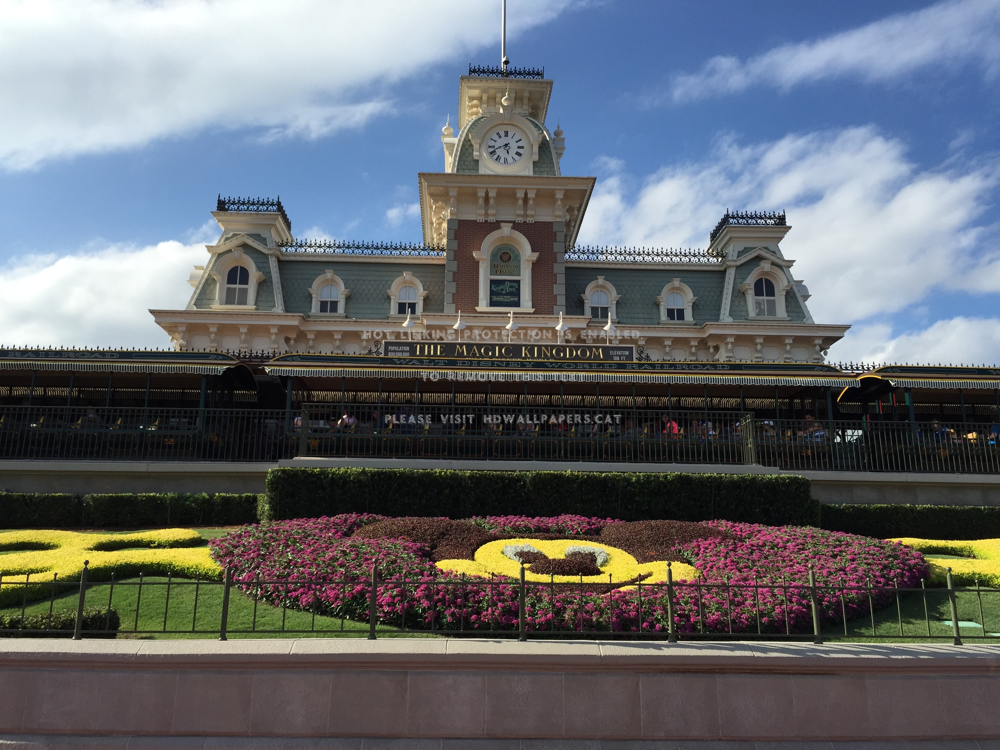 Walt Disney World Train Station Floral - Disney World, Train Station - HD Wallpaper 