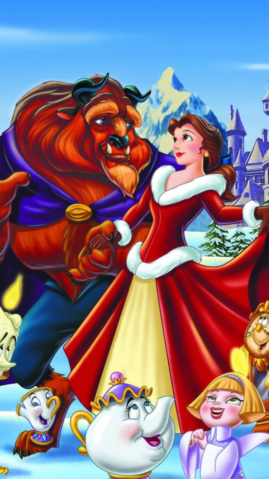 Christmas Belle And Beast - HD Wallpaper 