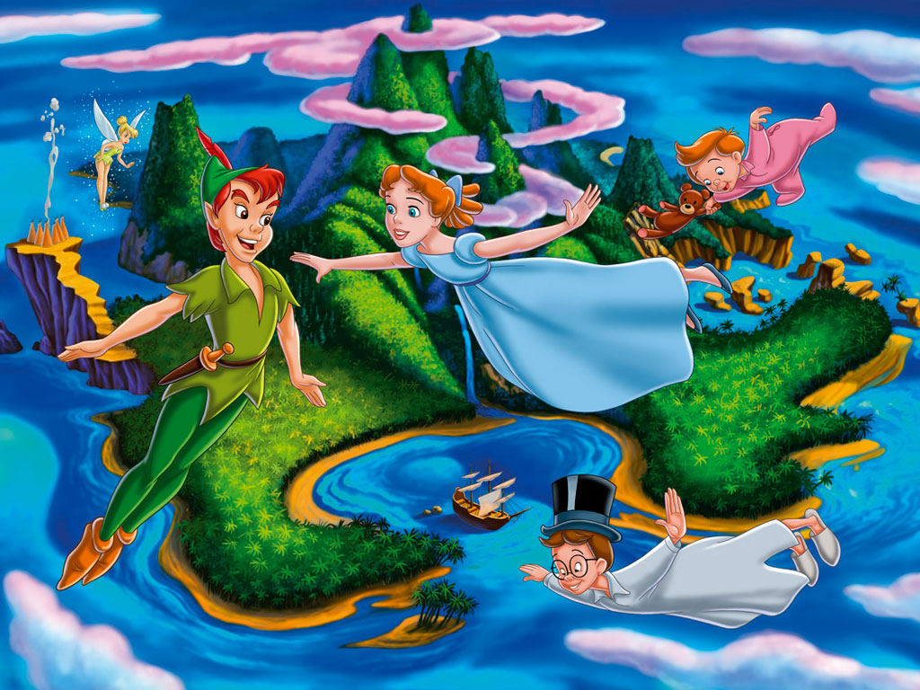 Disney Hd Wallpaper - Peter Pan Cartoon Character - HD Wallpaper 
