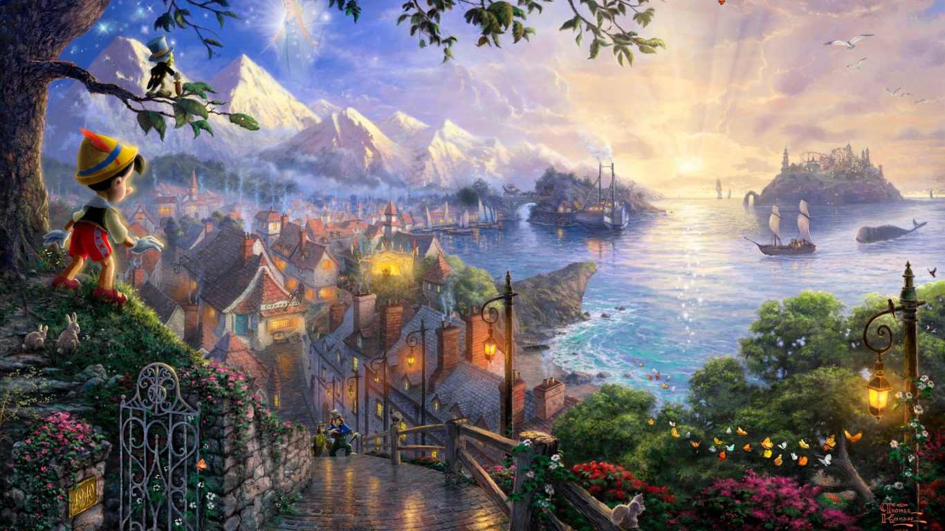 The Lion King Wallpaper Disney Wallpaper - Pinocchio Wishes Upon A Star - HD Wallpaper 