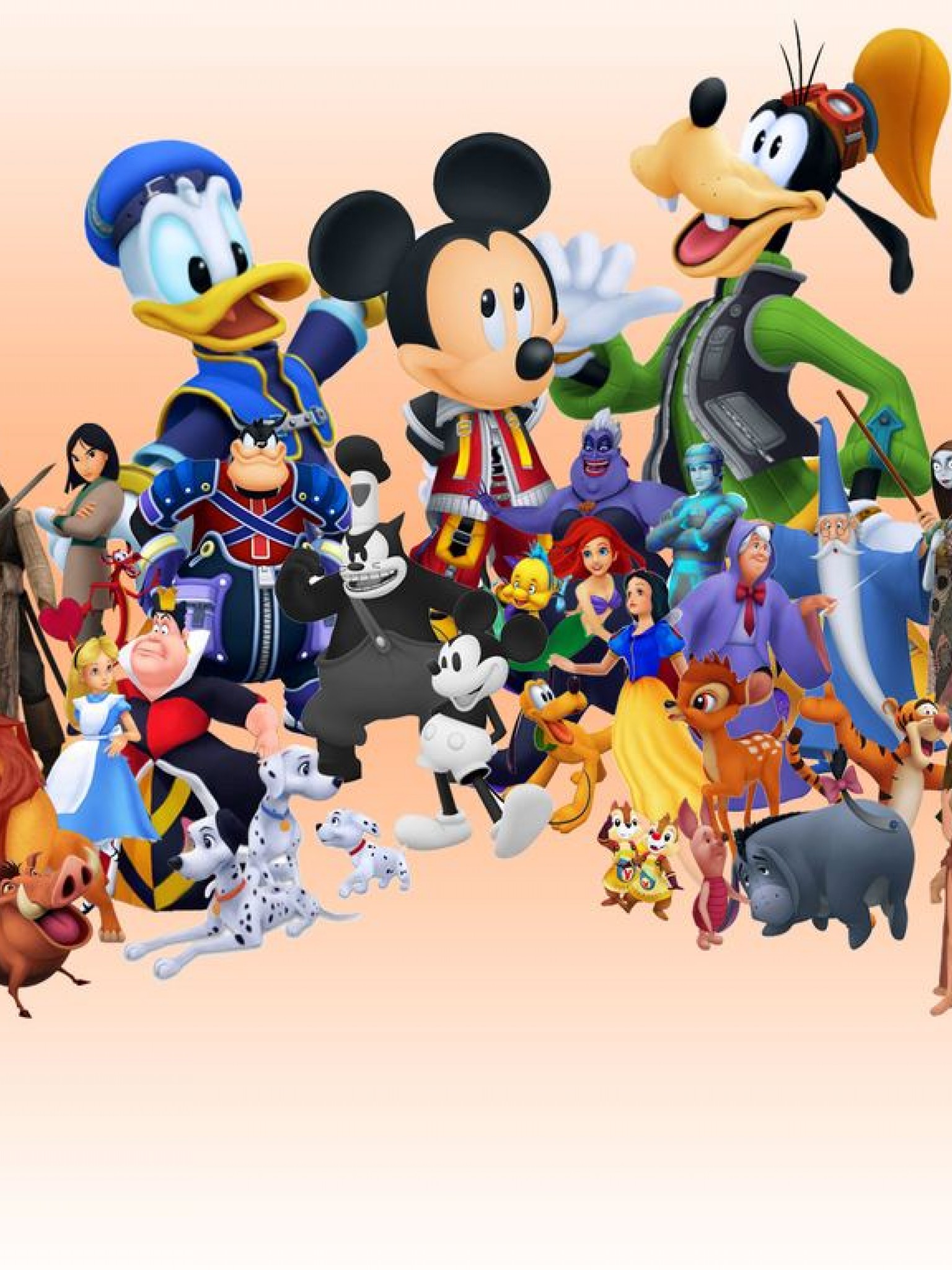 Kingdom Hearts All Characters Poster - HD Wallpaper 