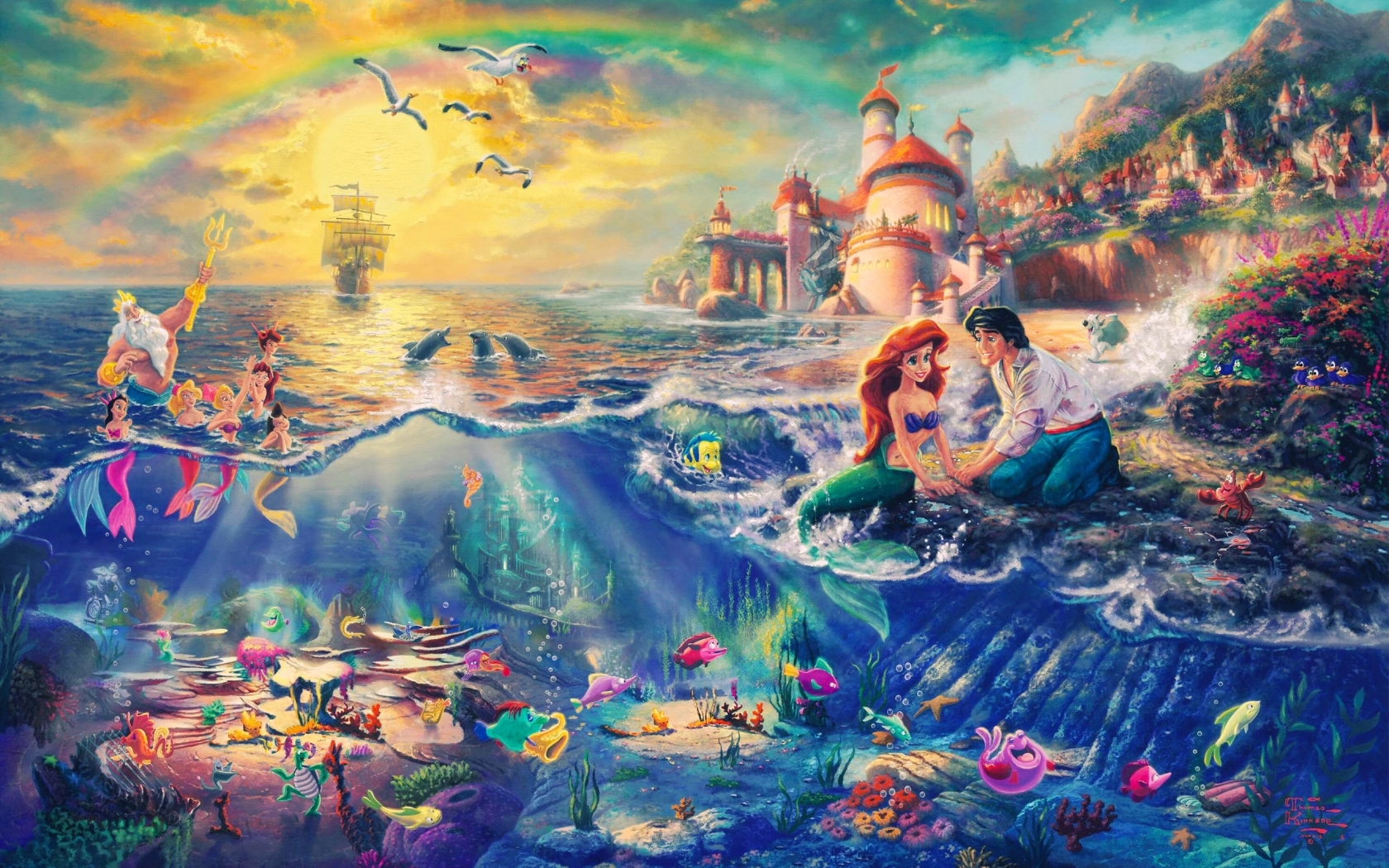 Ipad Disney Wallpaper - Little Mermaid - HD Wallpaper 