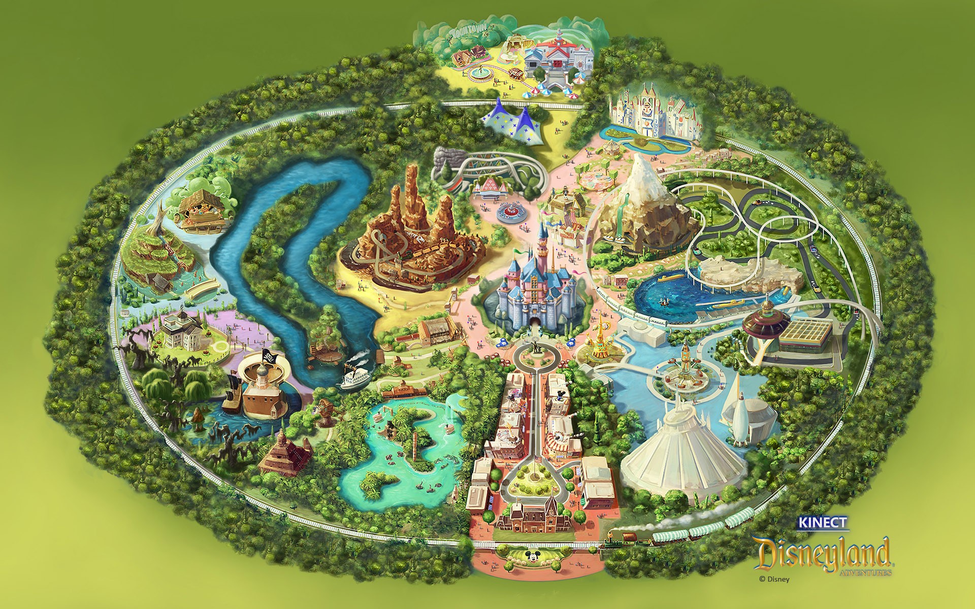 Disneyland Map Paris High Resolution - HD Wallpaper 