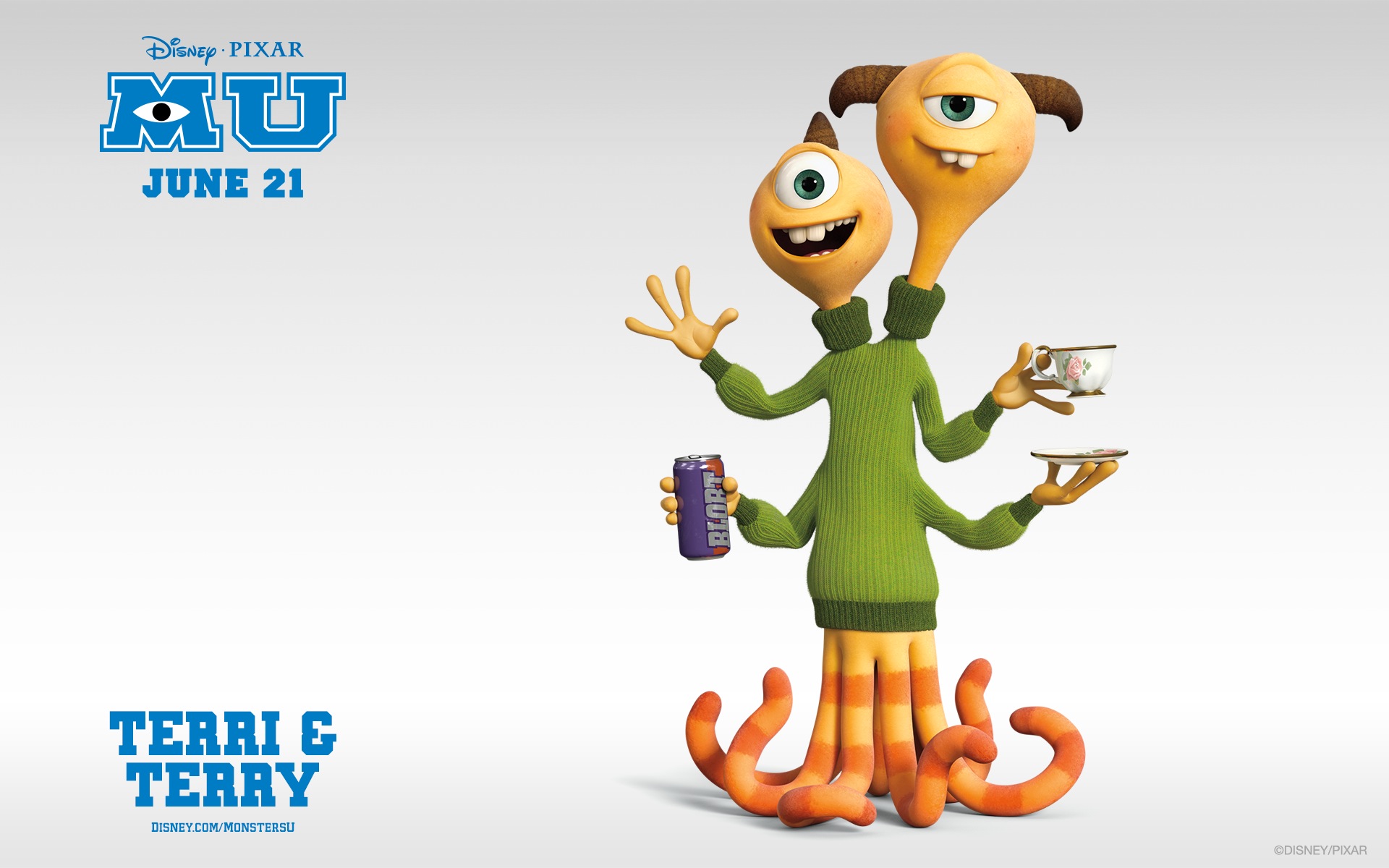 Monsters University Movie Monster University Disney - Green Monsters Inc Characters - HD Wallpaper 