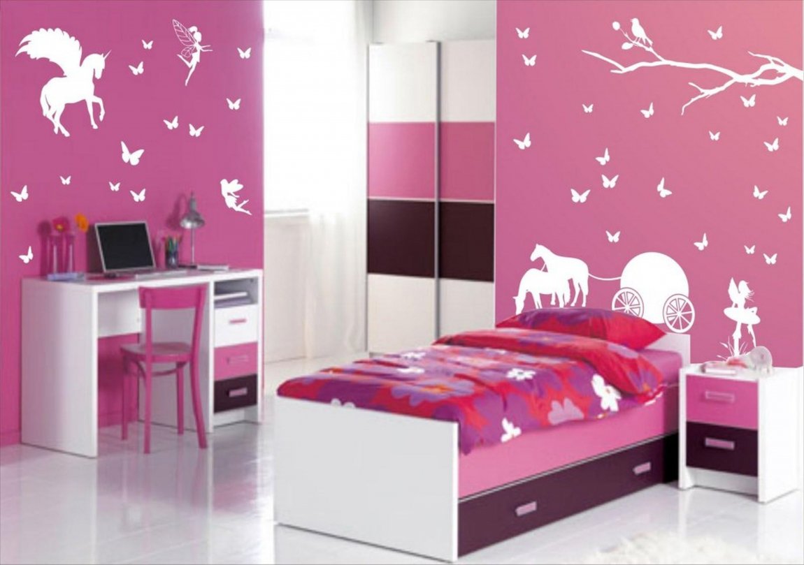 Pink Room Design For Girls - HD Wallpaper 