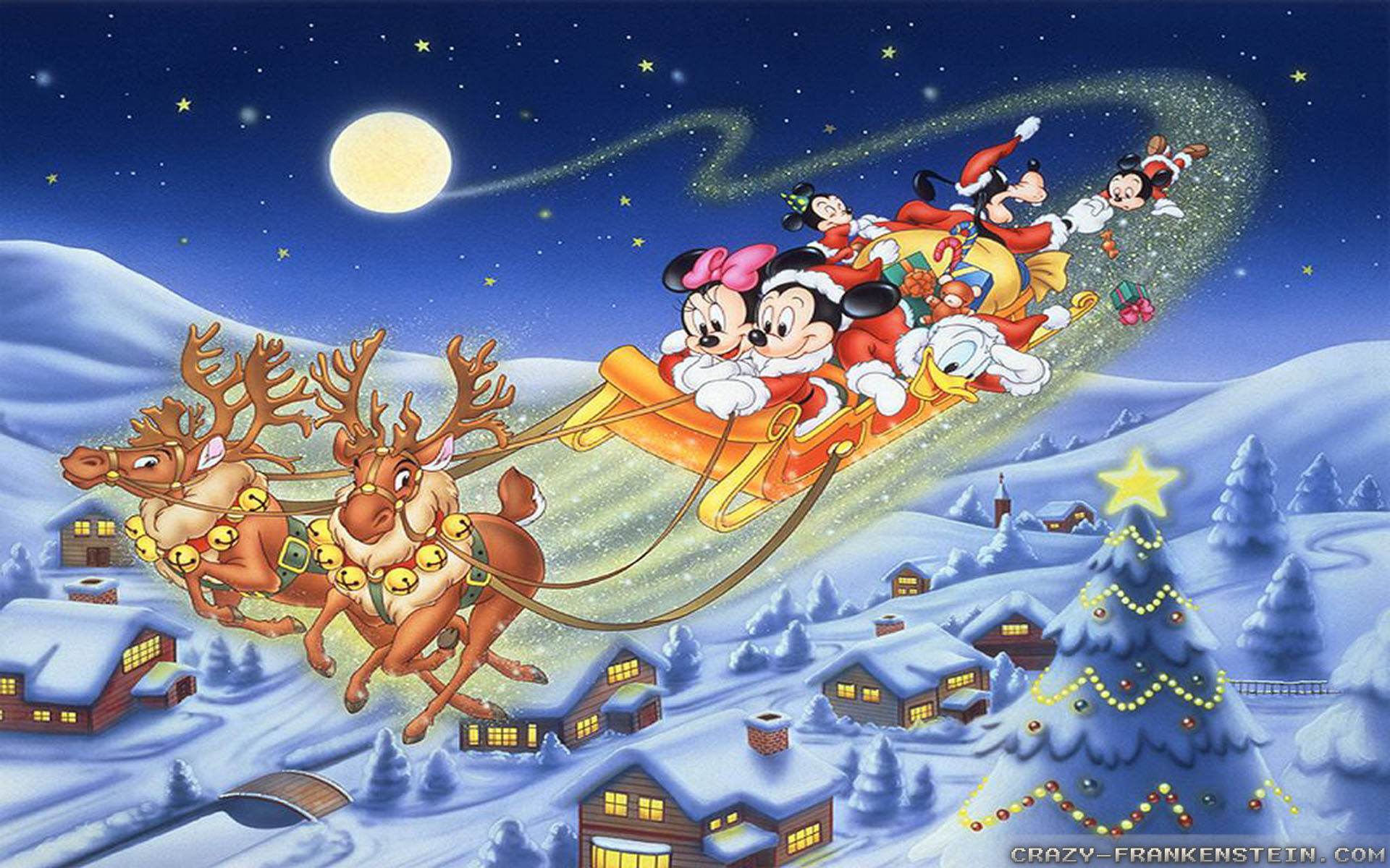 Disney Christmas Background - HD Wallpaper 