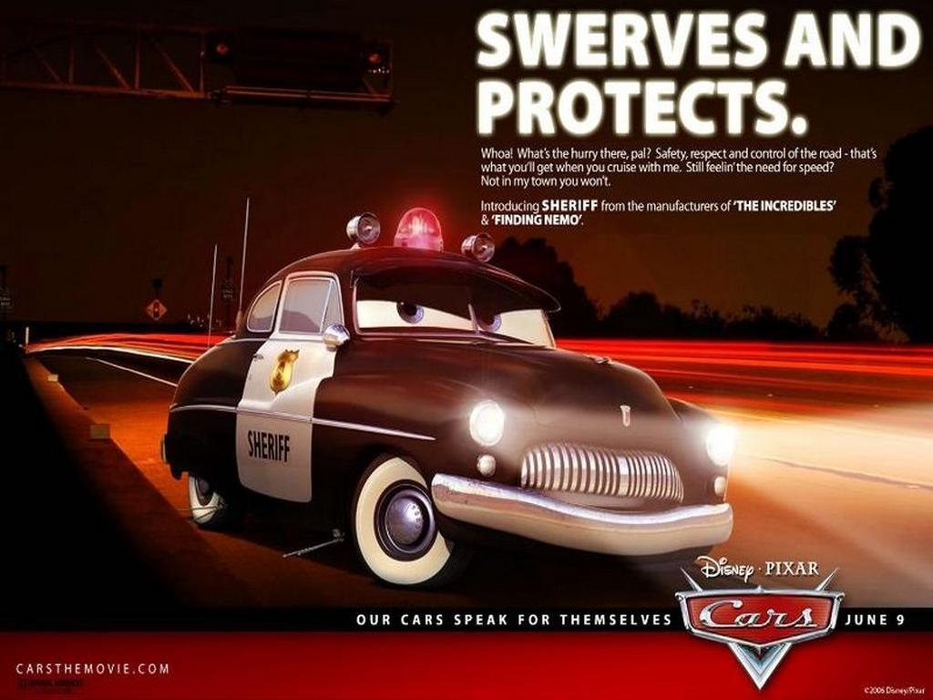 Cars Sheriff And Mack - HD Wallpaper 