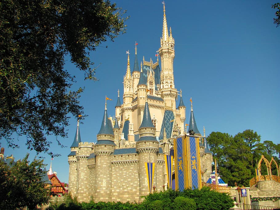 Brown And Green Castle, Disney World, Orlando, Architecture, - Cinderella Castle - HD Wallpaper 