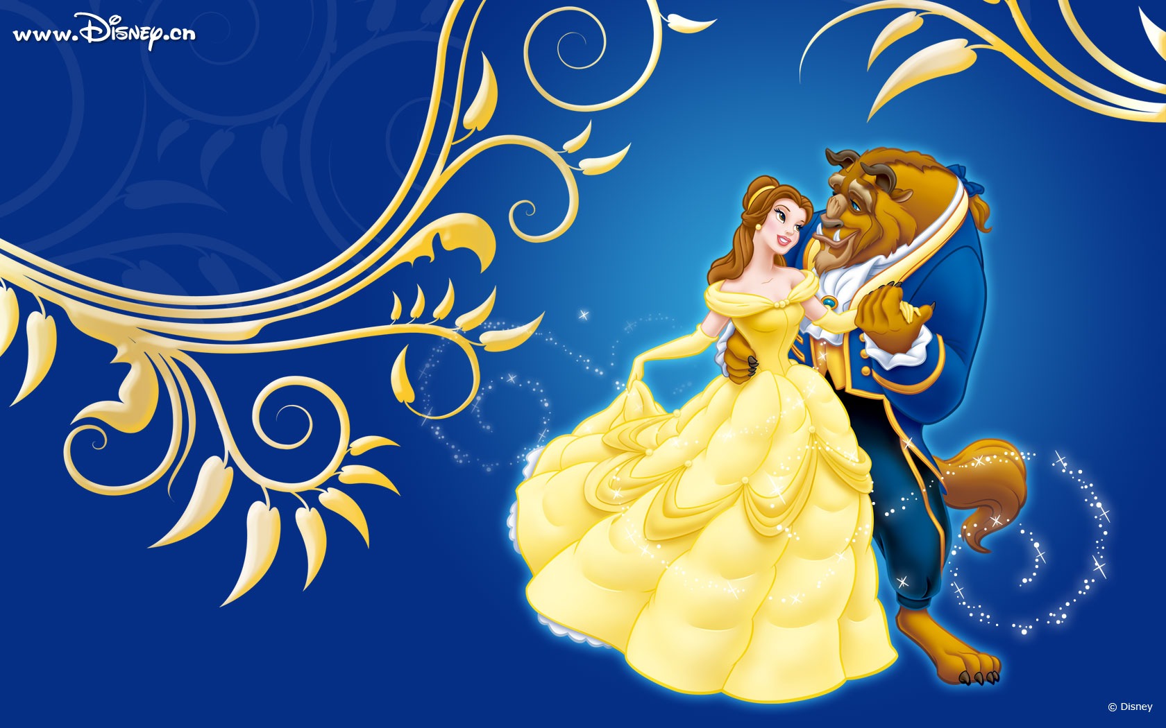 Princess Disney Cartoon Wallpaper - Disney Beauty And The Beast Wallpaper Hd - HD Wallpaper 