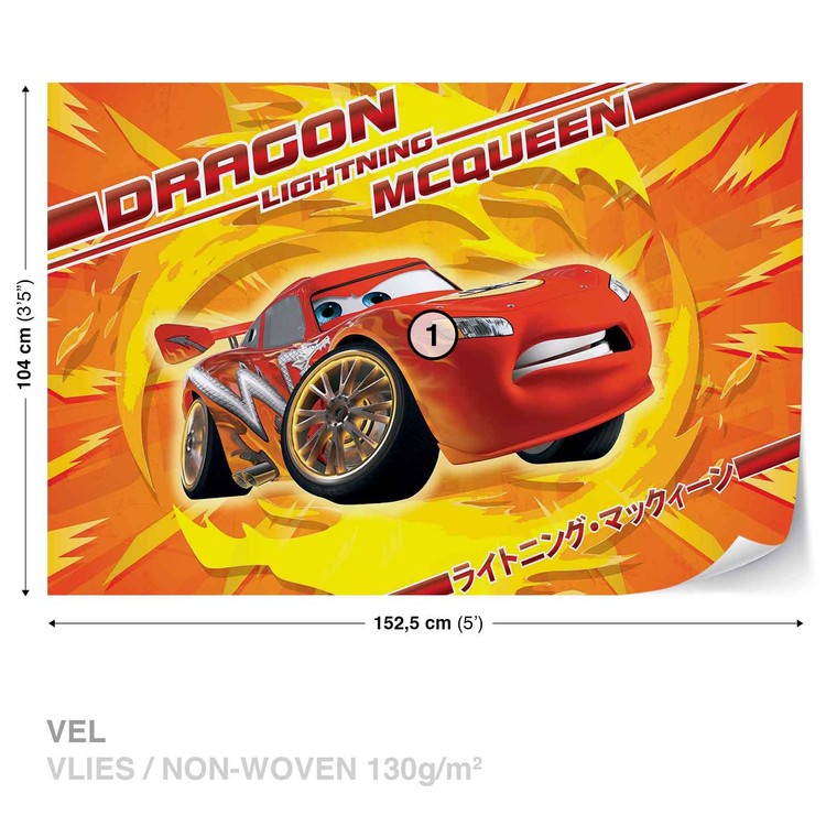Disney Cars Lightning Mcqueen Wallpaper Mural - Cars Dragon Lightning Mcqueen - HD Wallpaper 