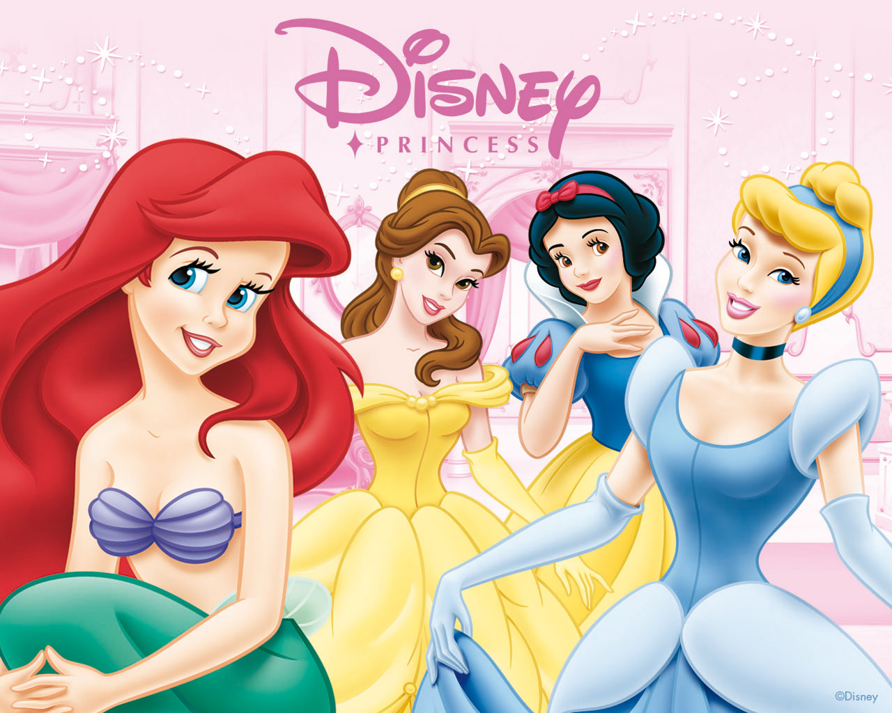 Belle Snow White And Little Mermaid - HD Wallpaper 