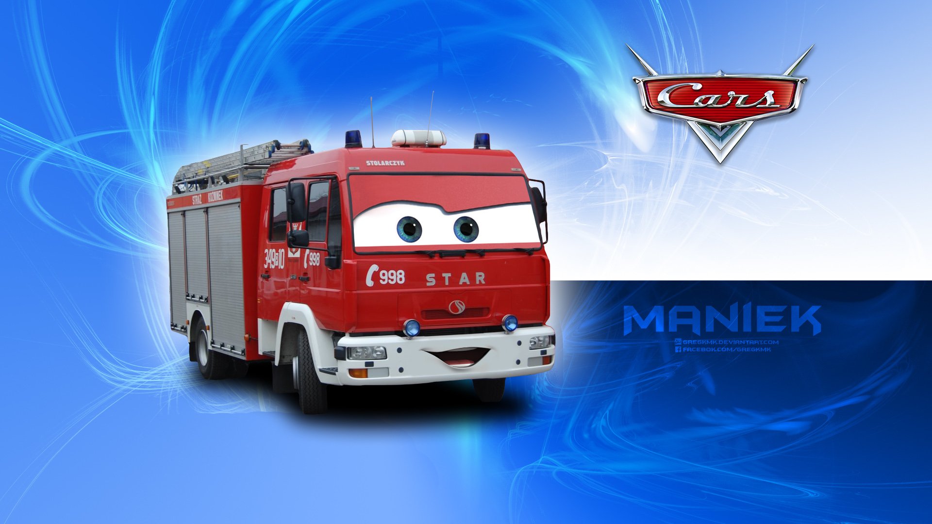 Fire Truck Hd Disney - HD Wallpaper 