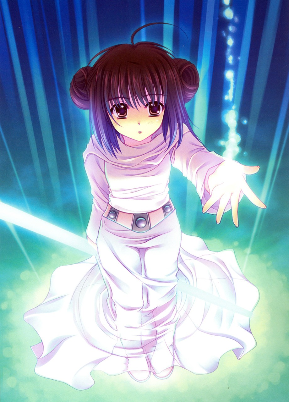 Leia Star Wars Anime - HD Wallpaper 