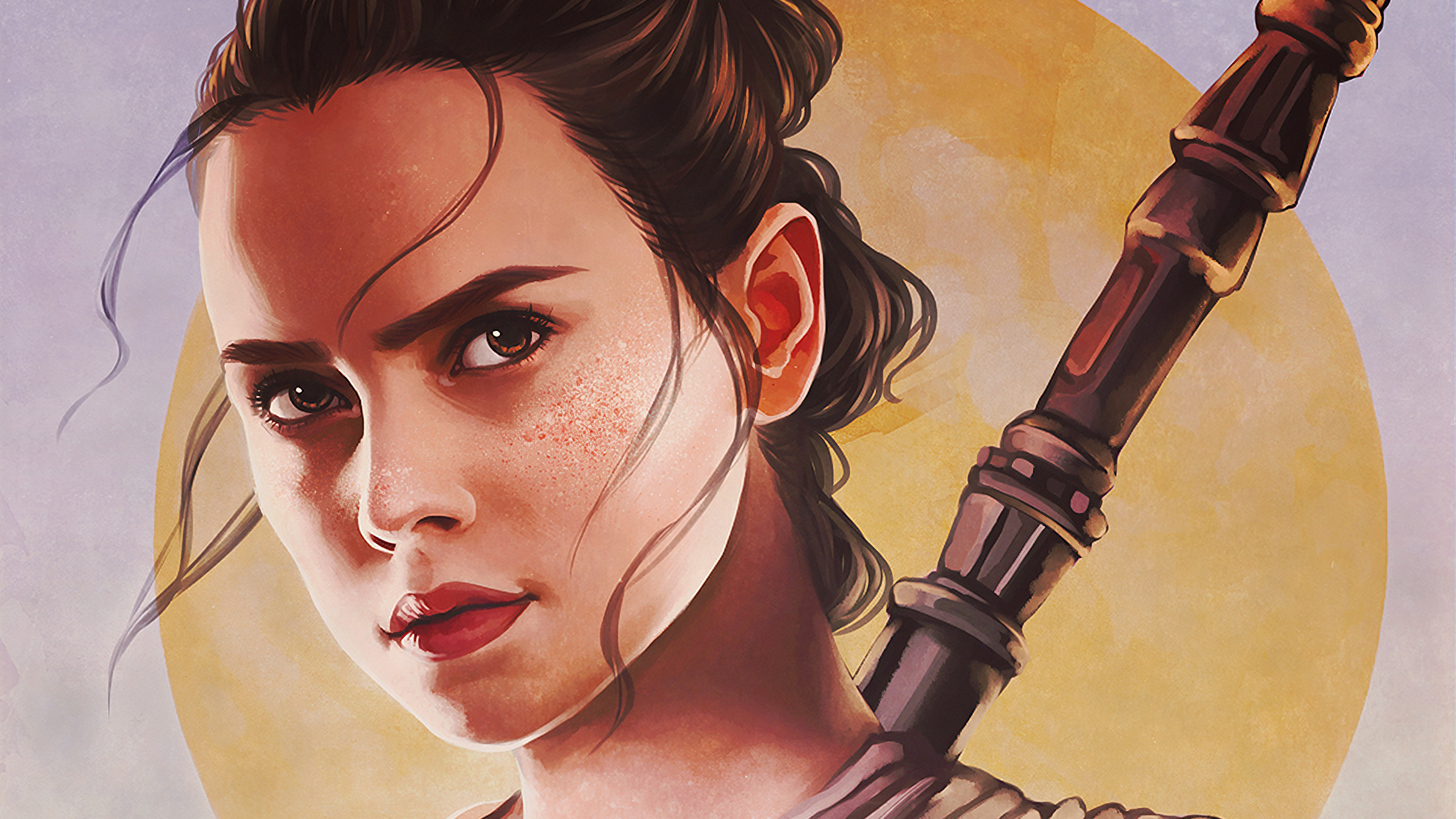 Rey Star Wars Fanart - HD Wallpaper 