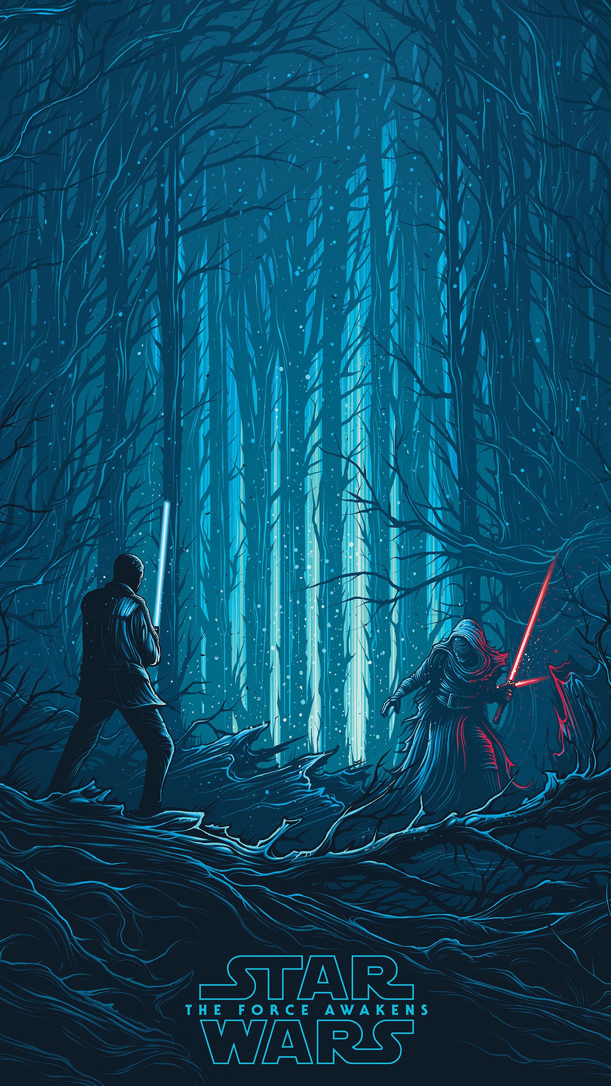 Starwars Illustration Blue Art Film Android Wallpaper Star Wars Art Wallpaper Iphone 1242x28 Wallpaper Teahub Io