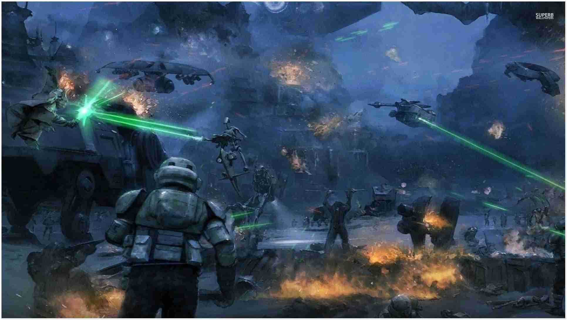 Beautiful Collection Hd Star Wars Wallpapers Is The - Star Wars Battle Of Kashyyyk Background - HD Wallpaper 