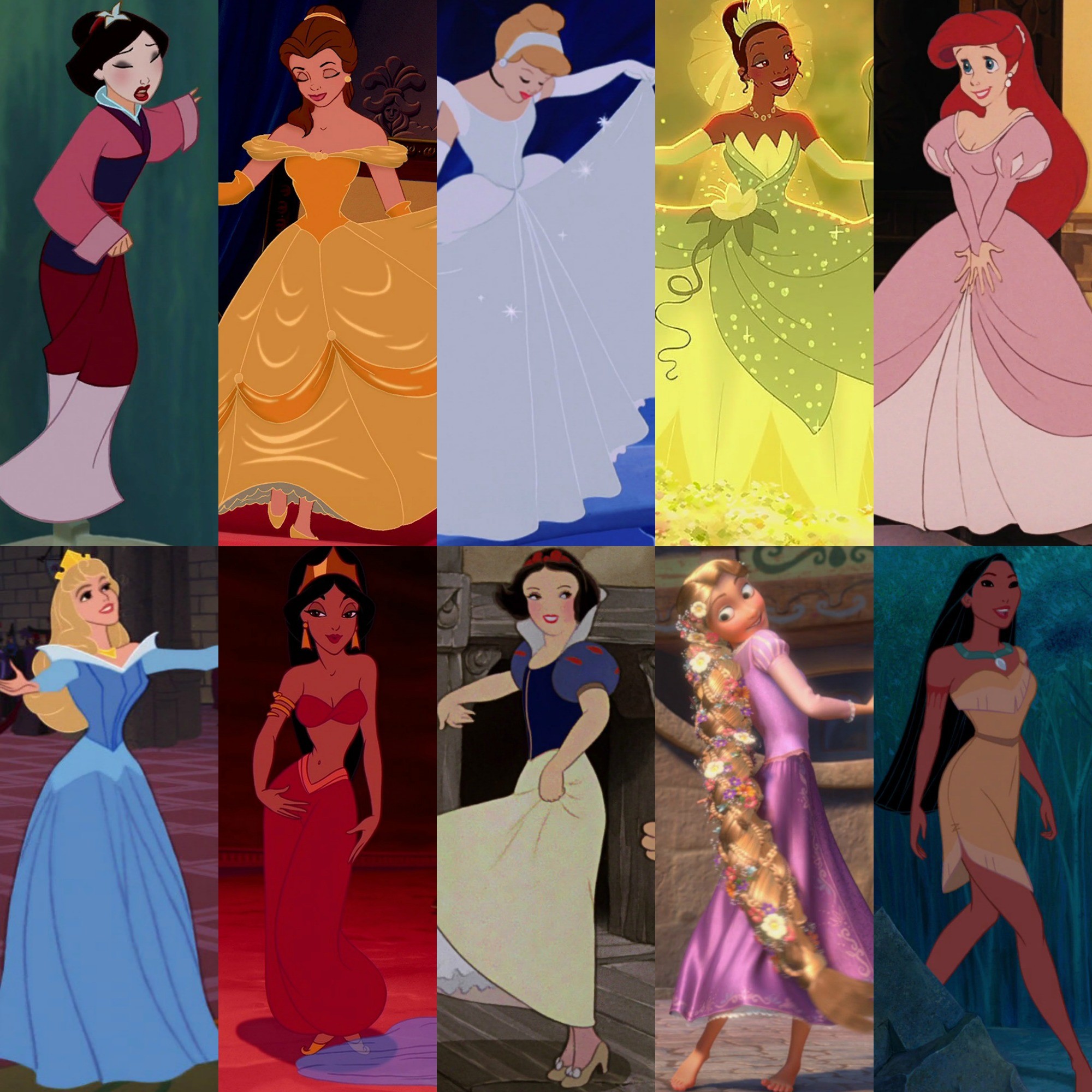 Original Disney Princess Dresses 2000x2000 Wallpaper Teahub Io