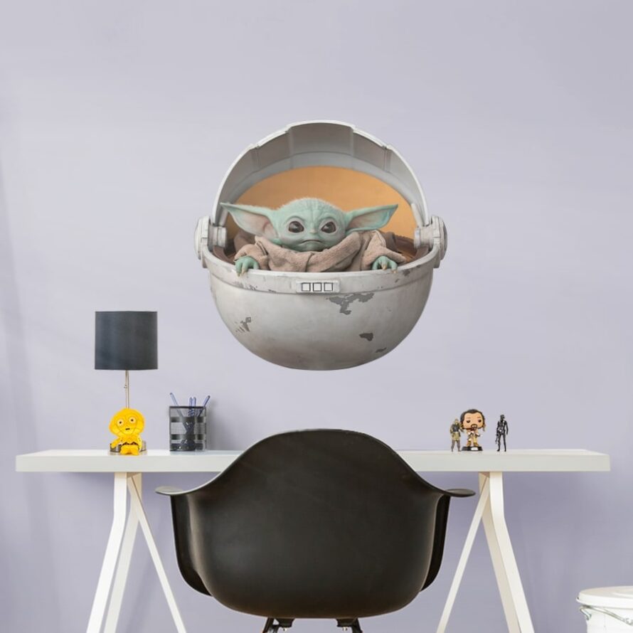 Gif Star Wars Wallpaper Iphone Animated Gif On Gifer - Mandalorian Fathead - HD Wallpaper 