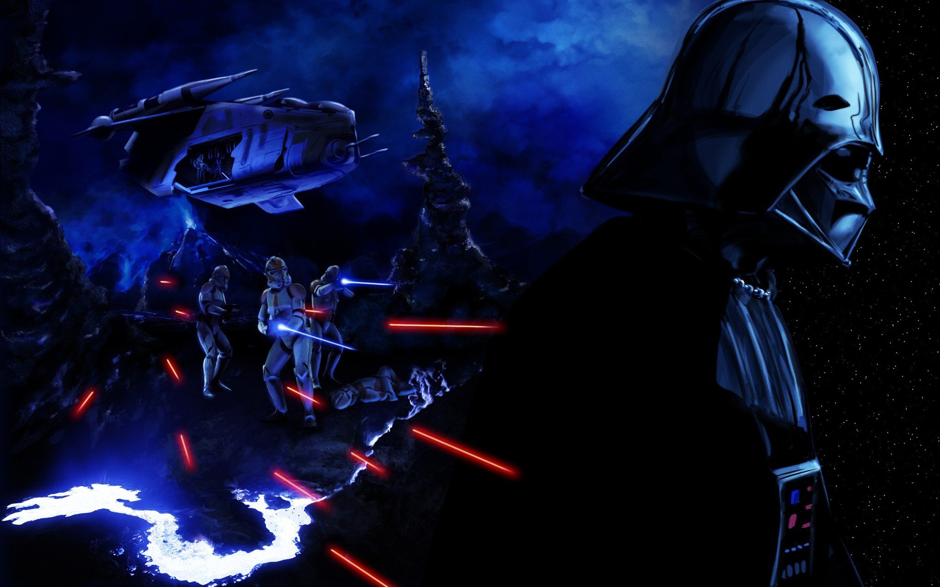 1920x1200, Render, Cgi, Futuristic, Spaceship, Star - Star Wars Wallpaper Darth Vader - HD Wallpaper 