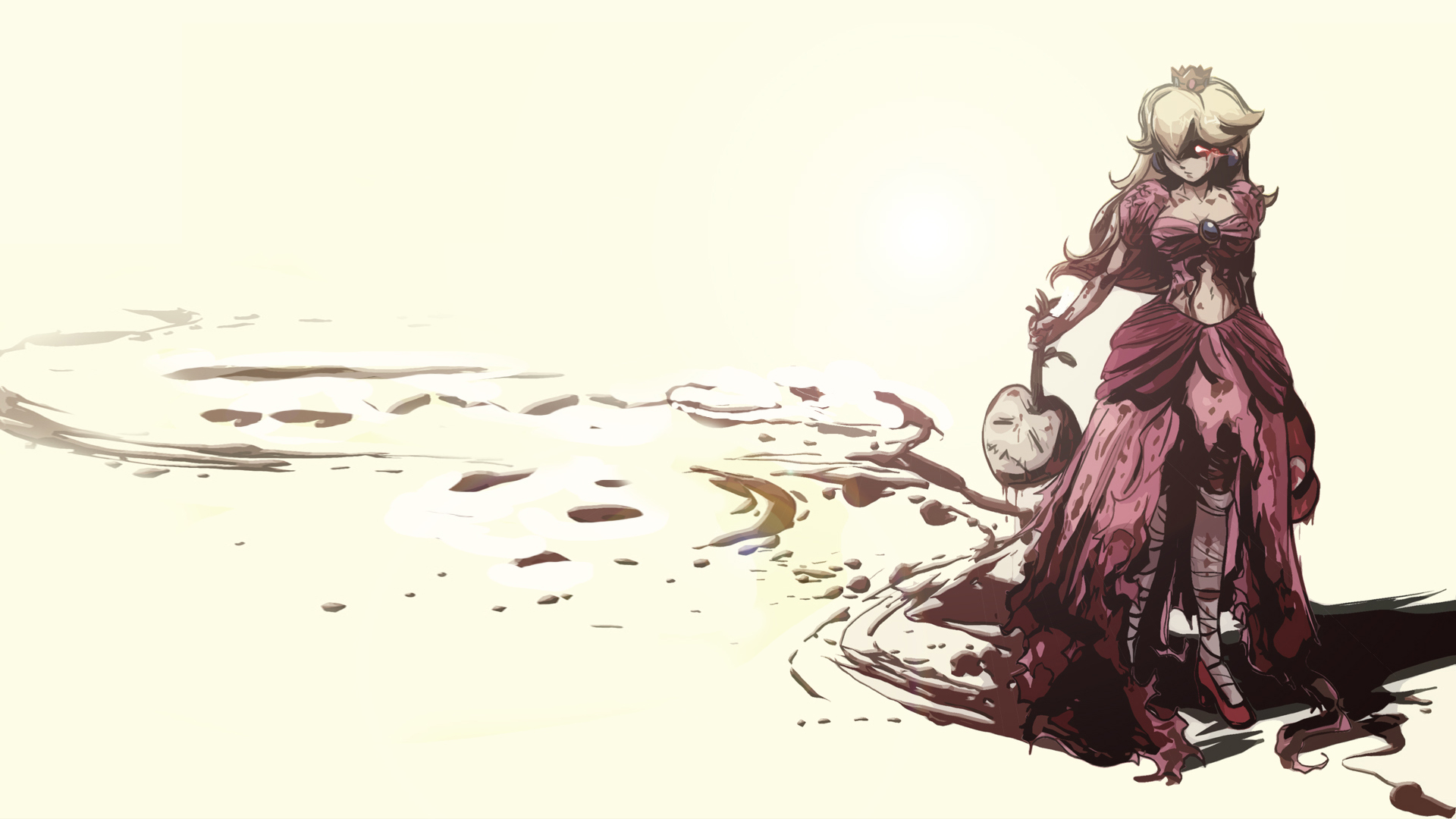 Super Mario Dark Peach - HD Wallpaper 