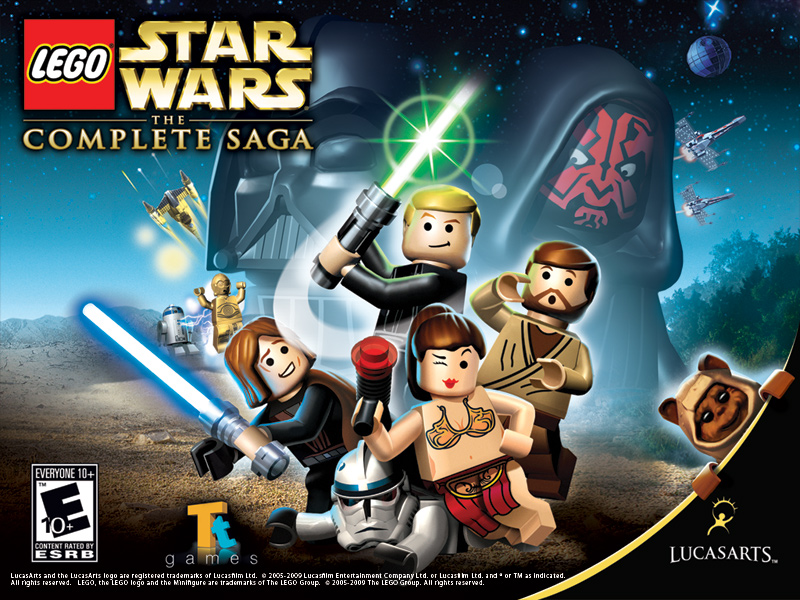 Lego Star Wars The Complete Saga Wallpaper - Star Wars Lego Titles - HD Wallpaper 